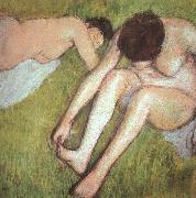Edgar Degas Bathers on the Grass painting